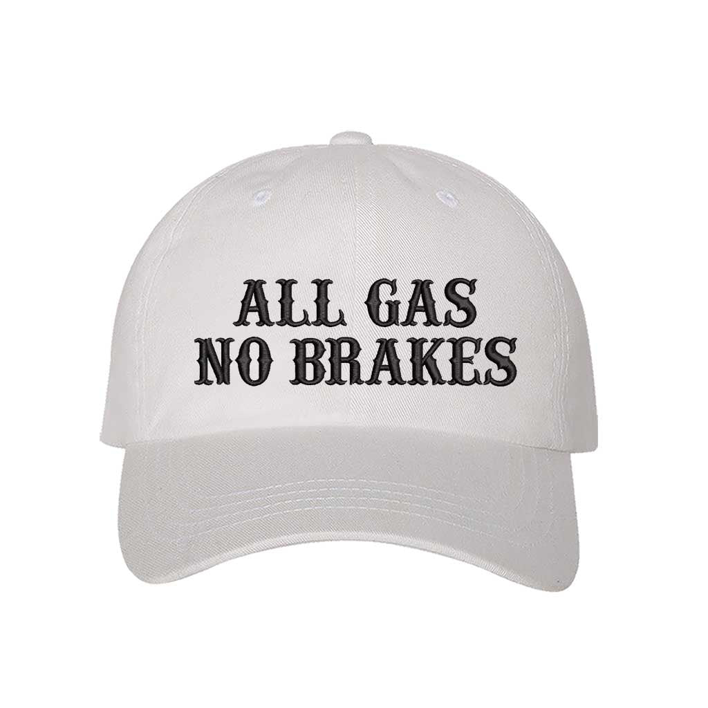 White Bold, embroidered hat with a message of fearless momentum, perfect for the go-getters – DSY Lifestyle.