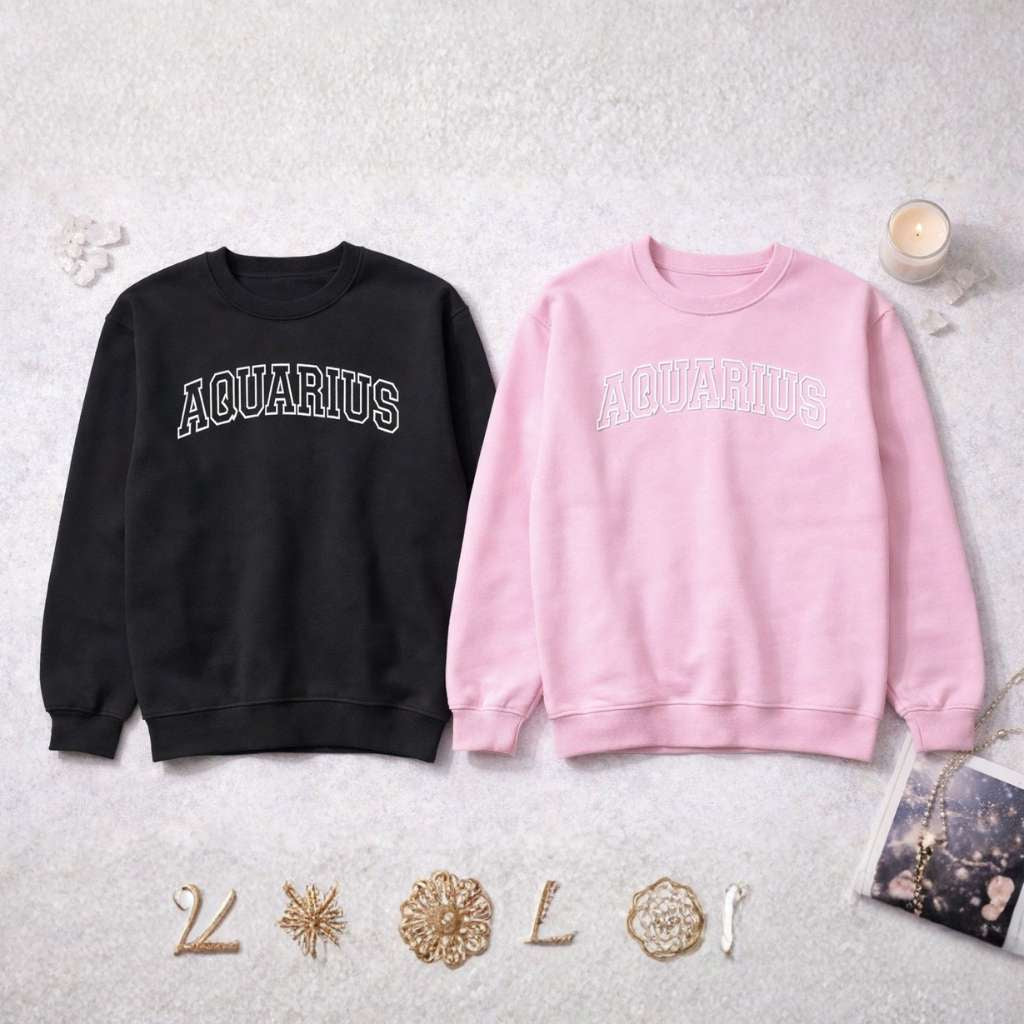 Aquarius Embroidered Sweatshirt