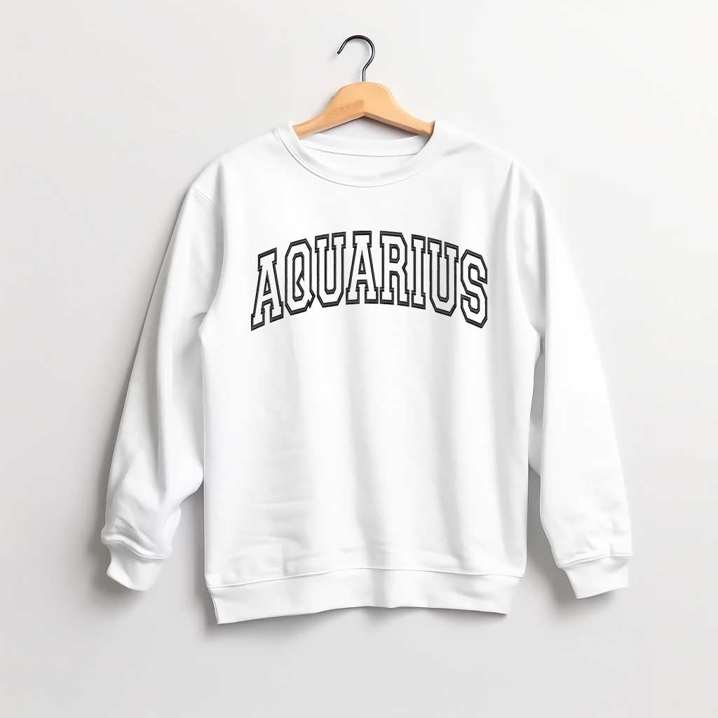 Aquarius Embroidered Sweatshirt