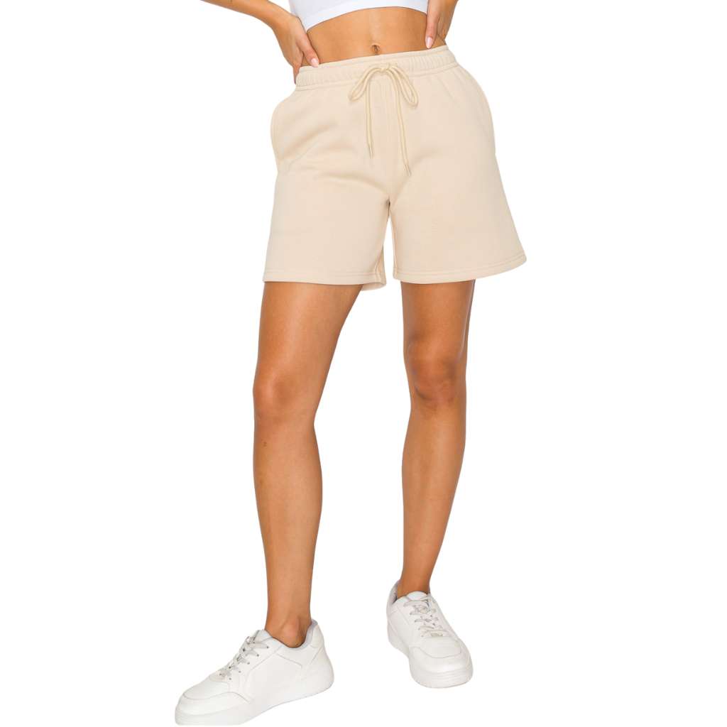 Beige Sweat shorts for women - DSY Lifestyle