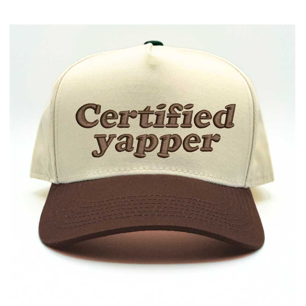 Certified Yapper Two-Tone 5-Panel Embroidered Baseball Hat