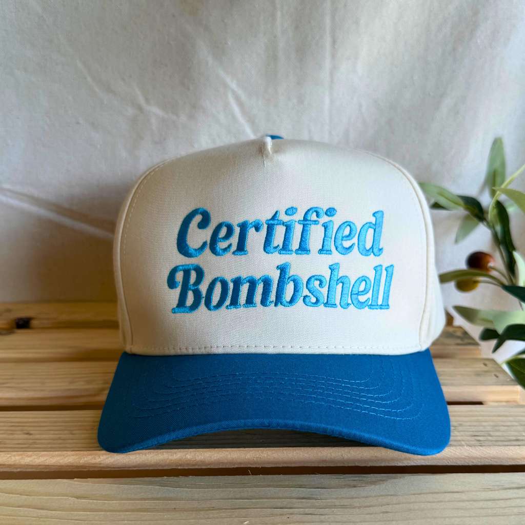 Certified Bombshell Hat – Love Island Inspired Embroidered Trucker Cap