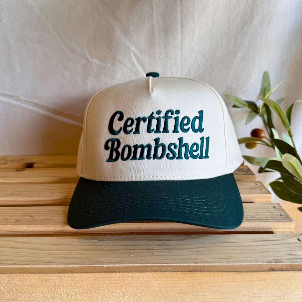 Certified Bombshell Hat – Love Island Inspired Embroidered Trucker Cap
