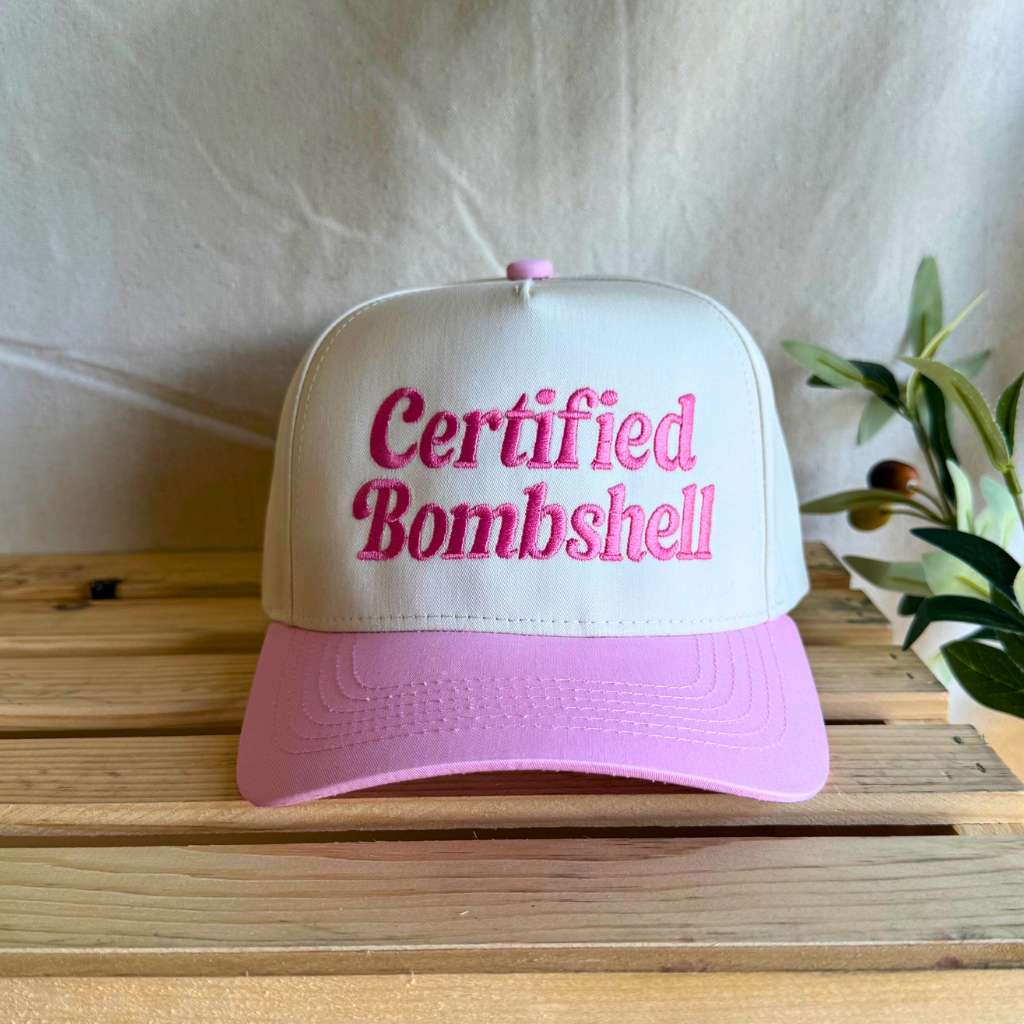 Certified Bombshell Hat – Love Island Inspired Embroidered Trucker Cap