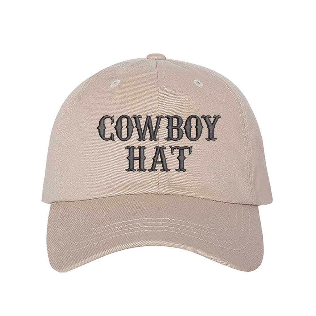 Stone baseball hat embroidered with the phrase cowboy hat-DSY Lifestyle