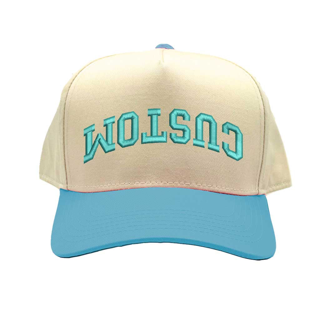 Custom Upside Down Text Hat – Personalized Varsity Baseball Cap