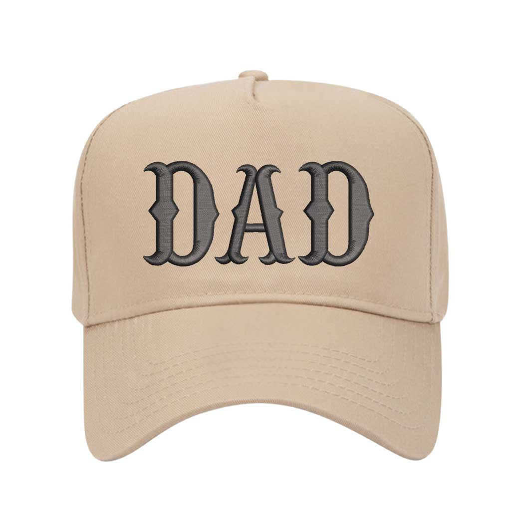 Khaki Dad Western 5-panel embroidered baseball hat with a rustic country feel and bold stitching – DSY Lifestyle