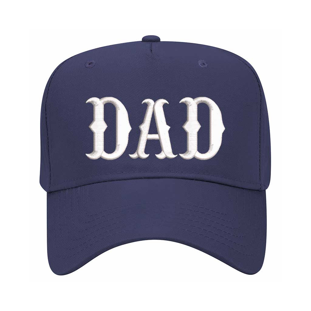 Navy Blue Dad Western 5-panel embroidered baseball hat with a rustic country feel and bold stitching – DSY Lifestyle