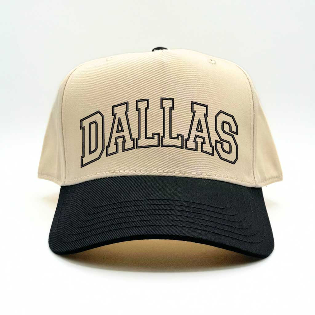 Natural with Black bill Stylish, embroidered city outline cap for those who rep Dallas with pride – DSY Lifestyle.