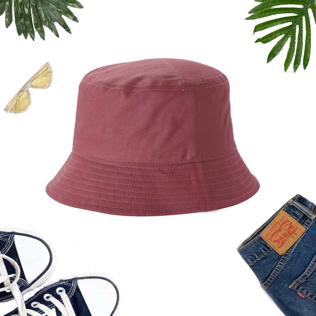 Dark Mauve Classic Bucket Hat - DSY Lifestyle