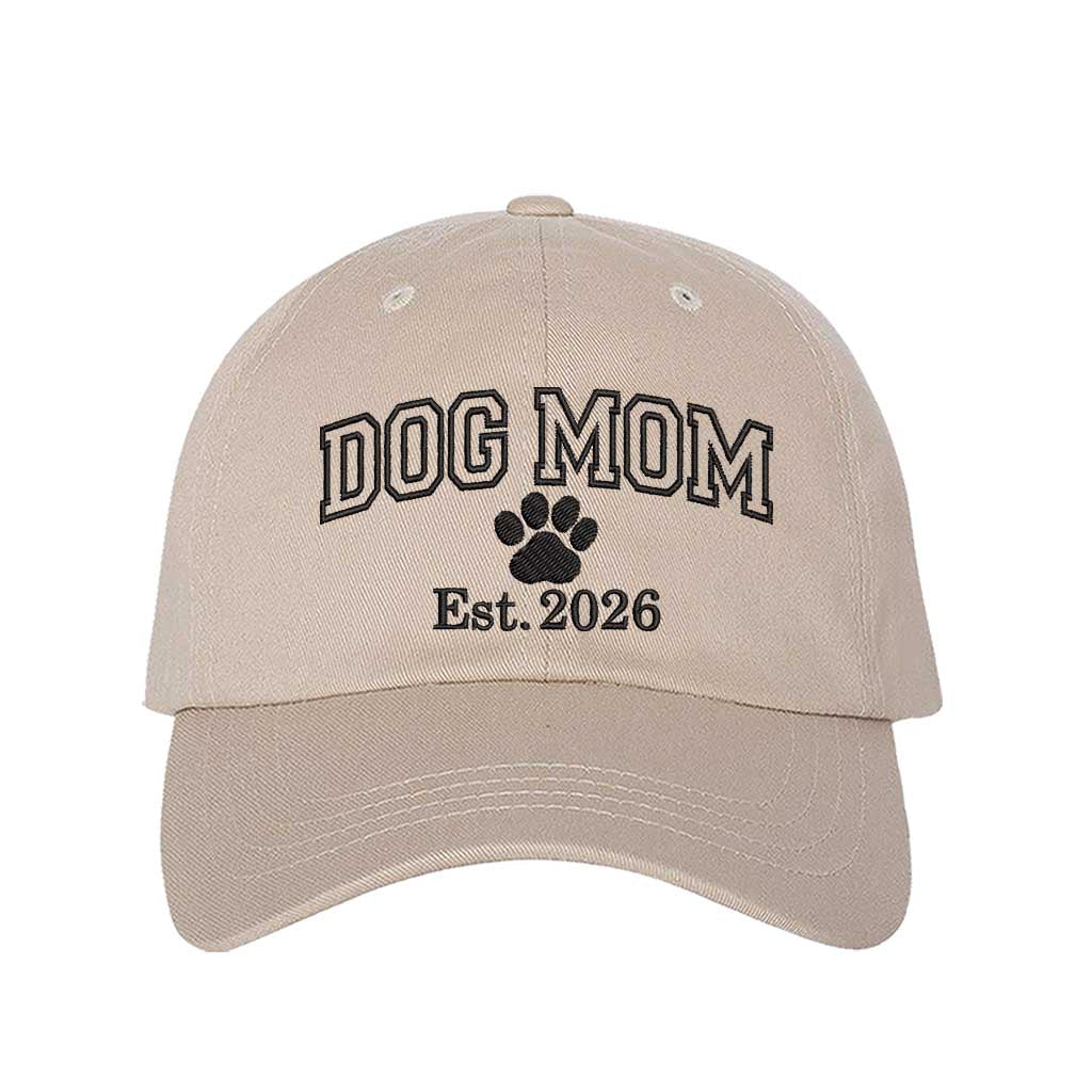 Stone Dog Mom Est. 2026 Embroidered Baseball Hat. The perfect gift for new dog owners in 2026, this premium cotton dad cap offers a comfortable, adjustable fit for every pet parent. - DSY Lifestyle