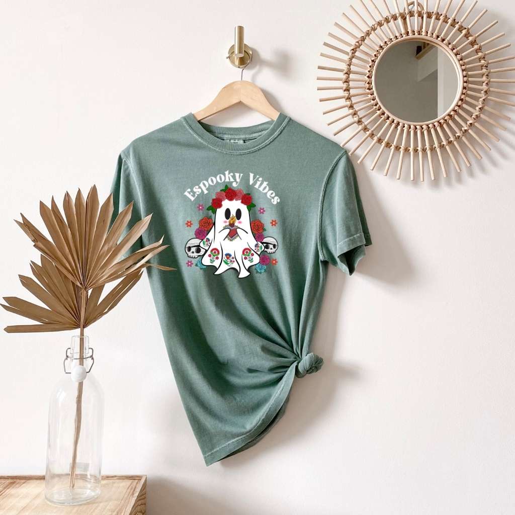 Espooky Vibes Tee | Mexican Ghost Retro Halloween Shirt