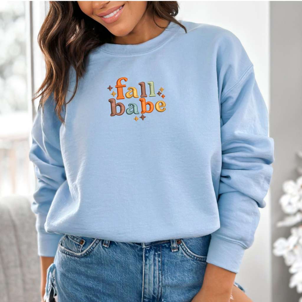 Sky Blue Fall Babe Sweatshirt - DSY Lifestyle