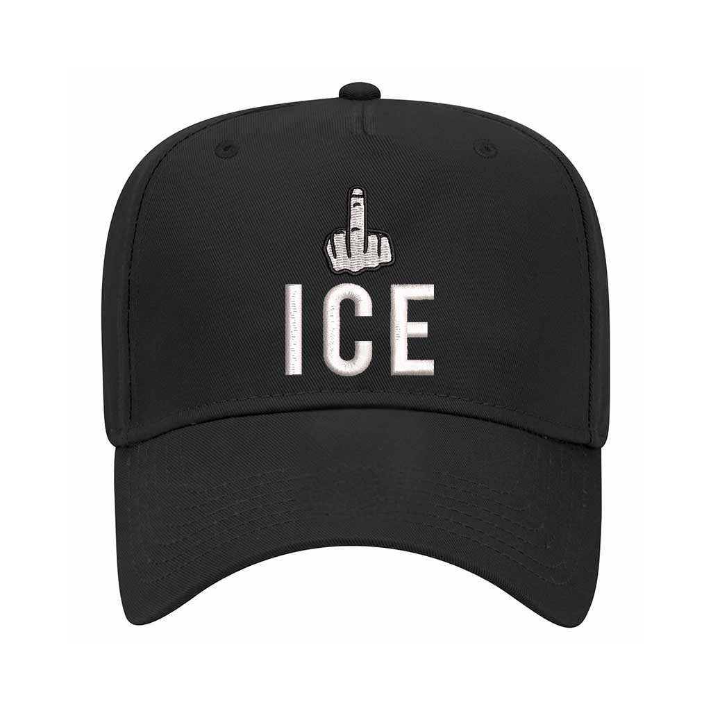 Black embroidered "Fuck ICE" protest hat with powerful human rights message and adjustable snapback closure – DSY Lifestyle