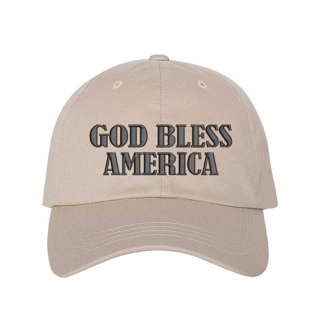 Stone God Bless America embroidered baseball hat featuring bold patriotic stitching and classic style – DSY Lifestyle