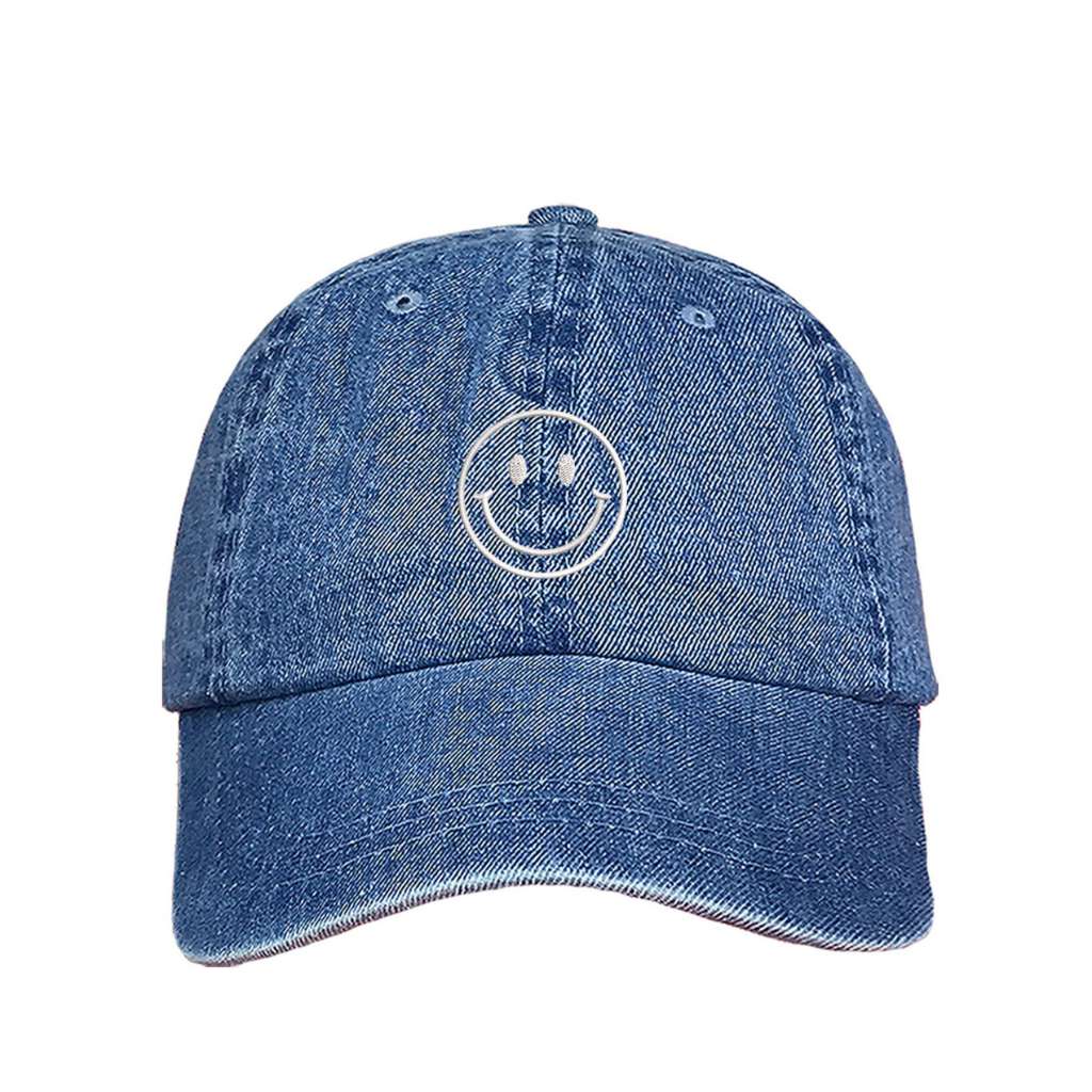 Happy Face light Denim baseball cap- DSY Lifestyle