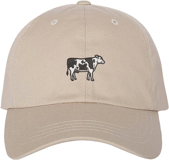 Stone Holstein Cow - Embroidered Baseball Hat makes a distinctive statement. An ideal accessory for both practical wear and showing off your farming pride. DSY Lifestyle