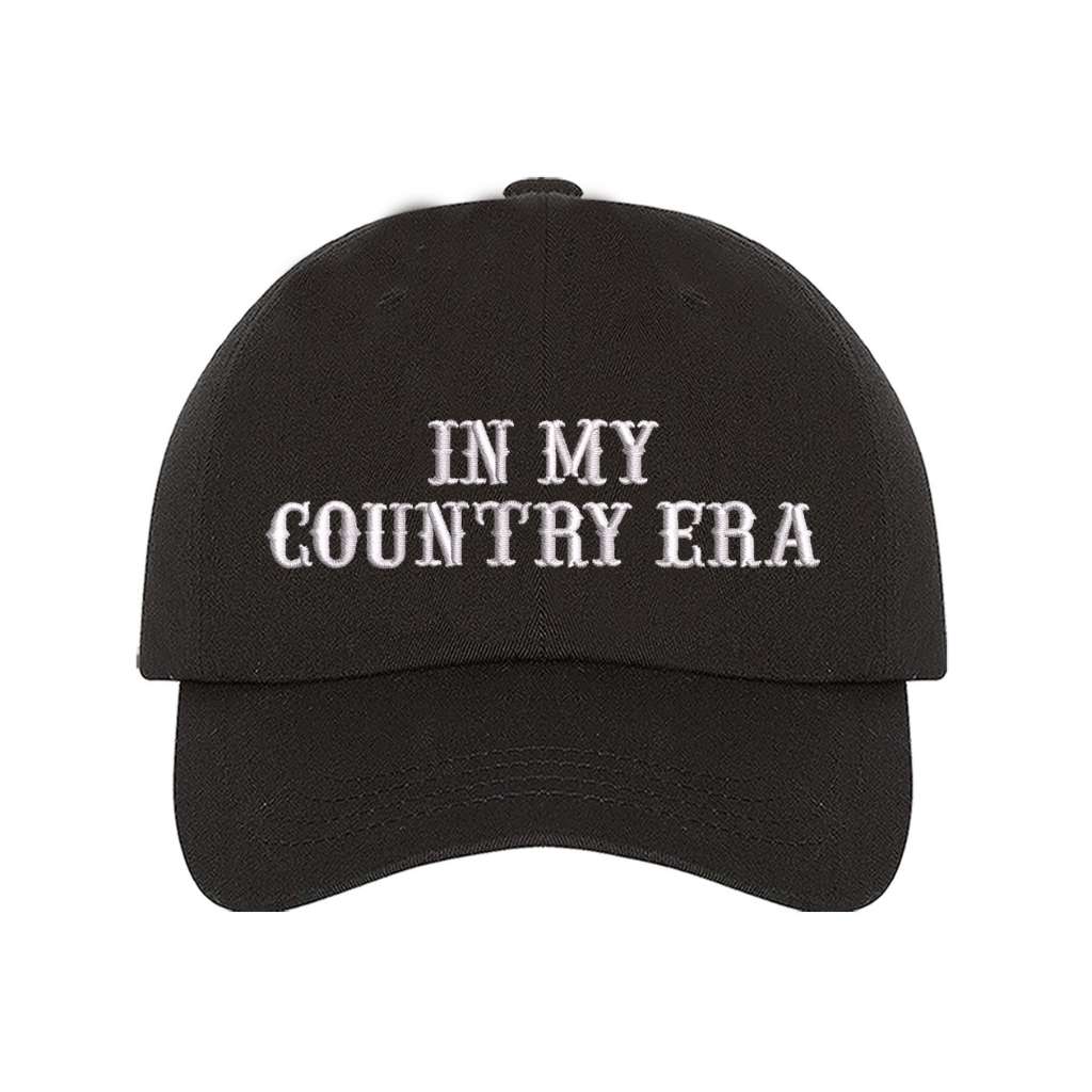 Black Baseball hat thats embroidered with the phrase in my country era on the front-DSY Lifestyle