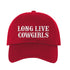 Red baseball hat embroidered with the phrase long live cowgirls-DSY Lifestyle