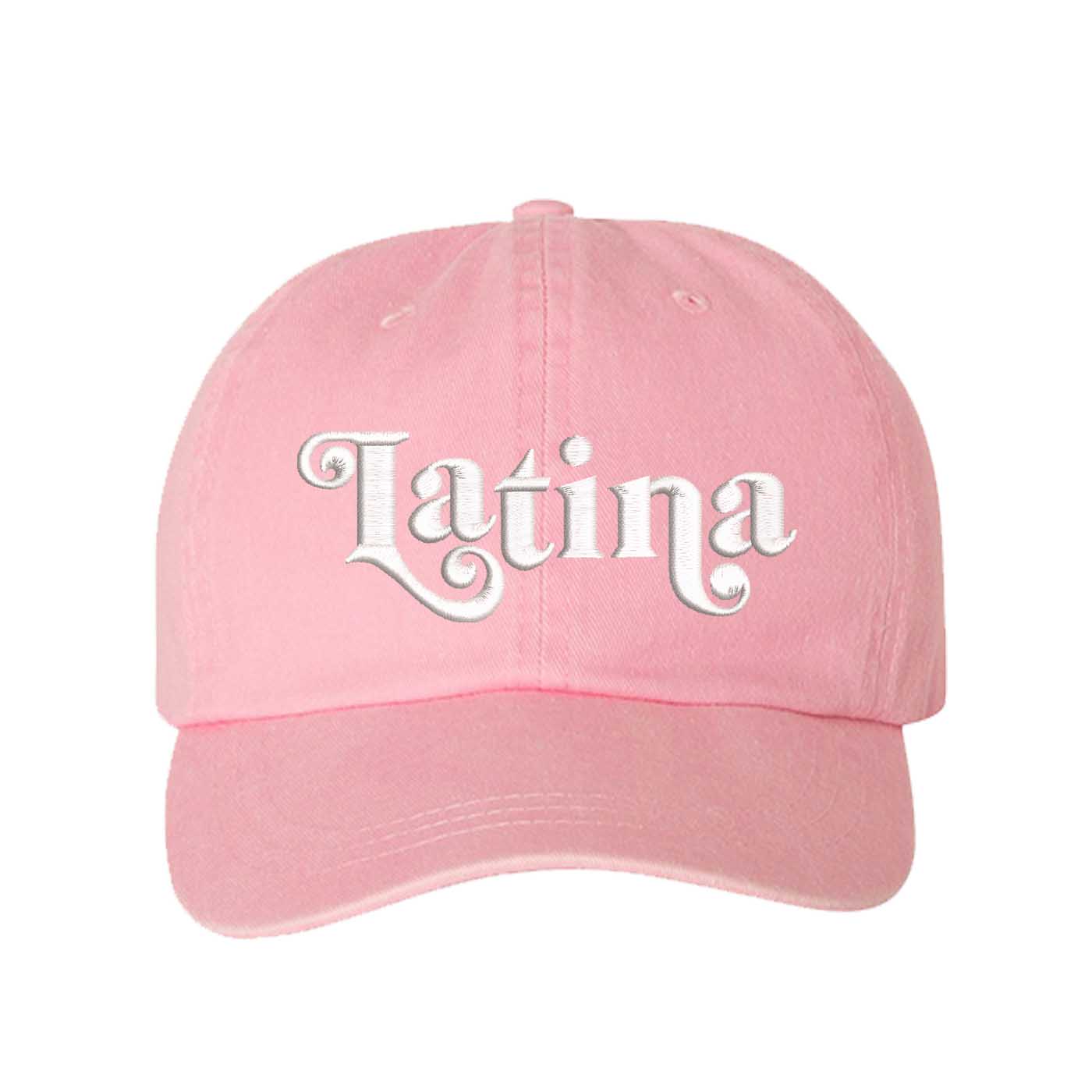 Light Pink Latina Retro Washed Statement Baseball Hat – a washed, relaxed-fit statement cap designed for everyday comfort and real-life moods. Trendy, adjustable, and effortlessly stylish. - DSY Lifestyle