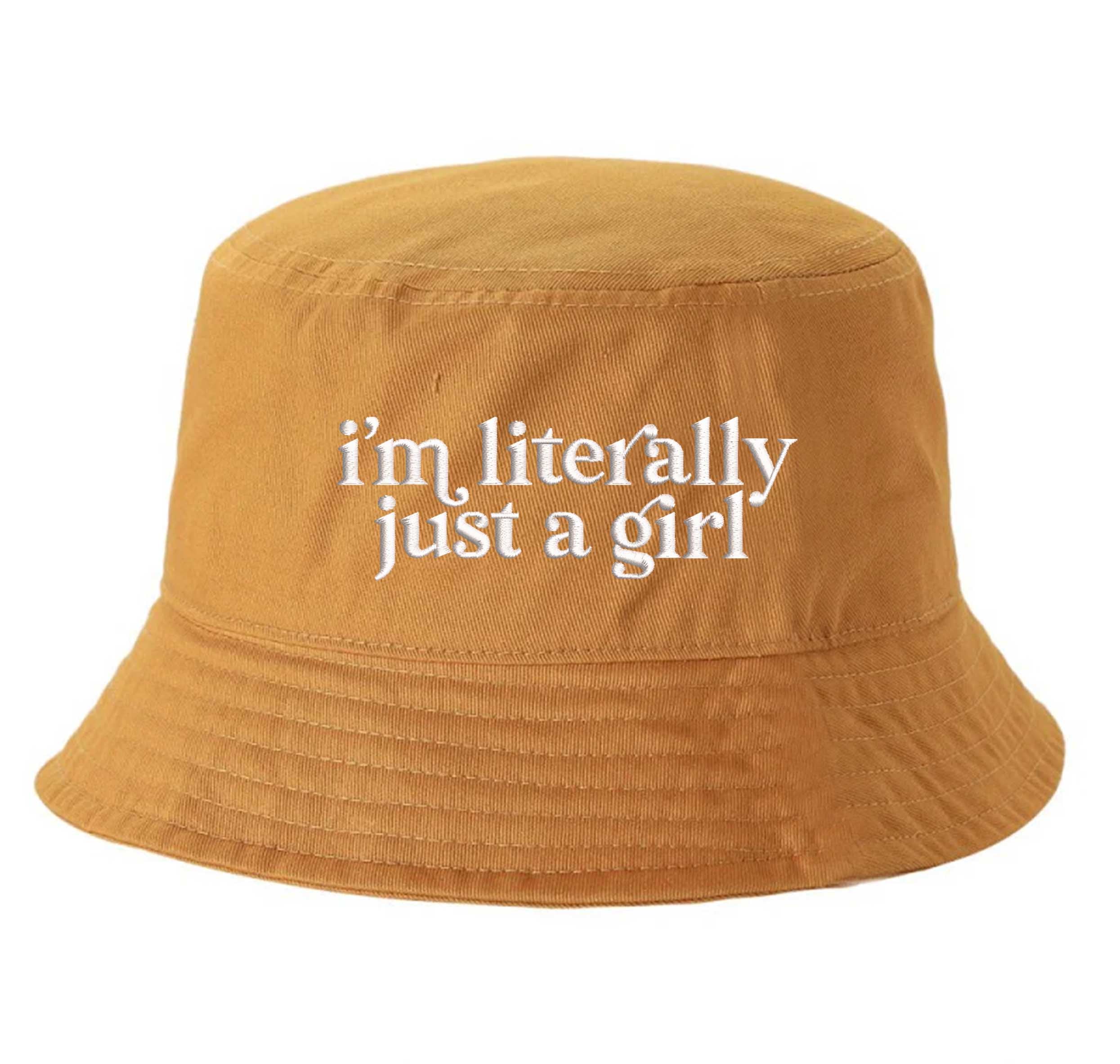 Mustard DSY Lifestyle white cotton bucket hat with the phrase I&