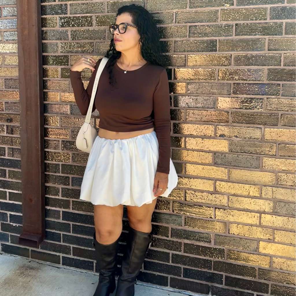 Cozy Inner Fur Seamless Crop Top - Women Long Sleeve Crop Top