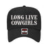 5 panel Black baseball hat embroidered with the phrase Long Live Cowgirls -DSY Lifestyle