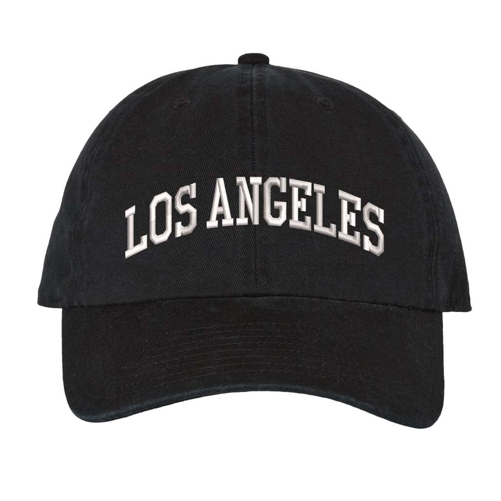 Black Baseball Cap embroidered with Los Angeles - DSY Lifestyle