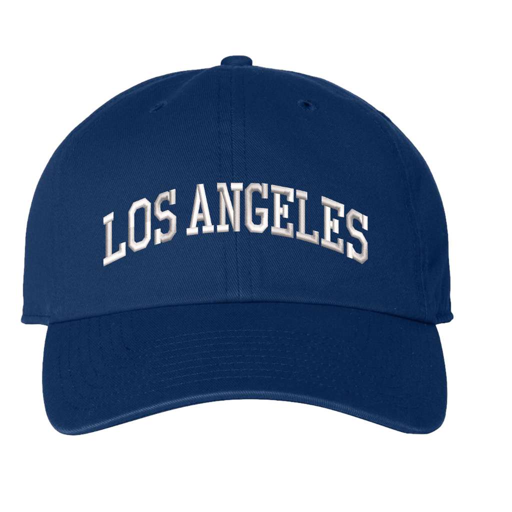 Royal Blue Baseball Cap embroidered with Los Angeles - DSY Lifestyle