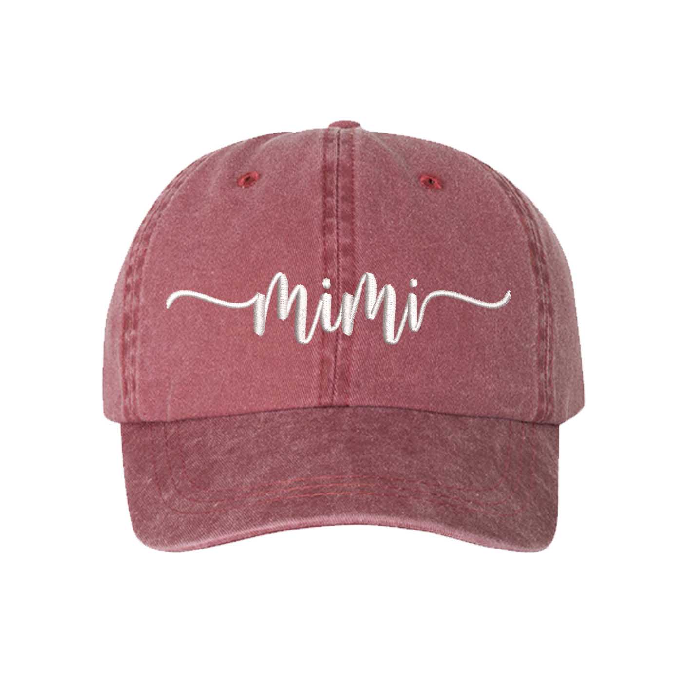 Mimi Grandma Washed Baseball Hat