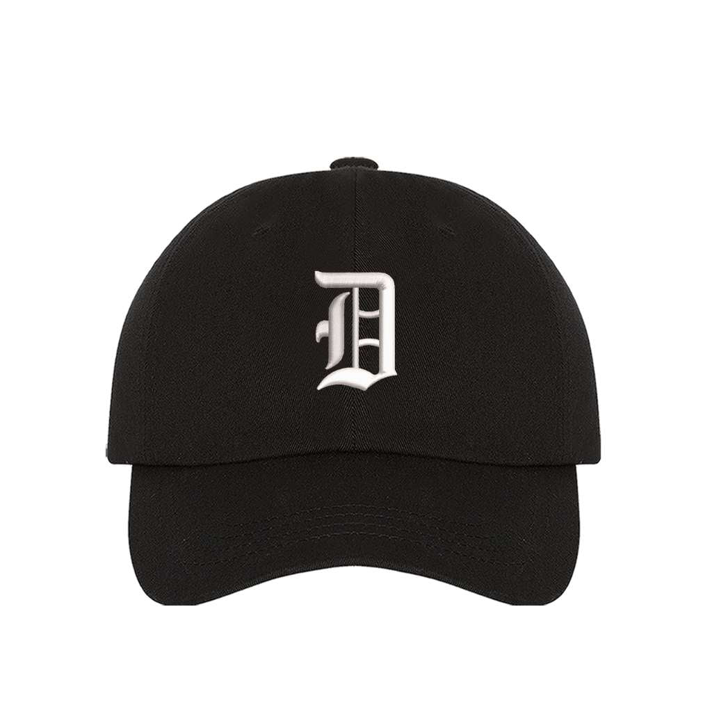 Custom 3D Puff Baseball Cap with Embroidered Letter Initials - Old English