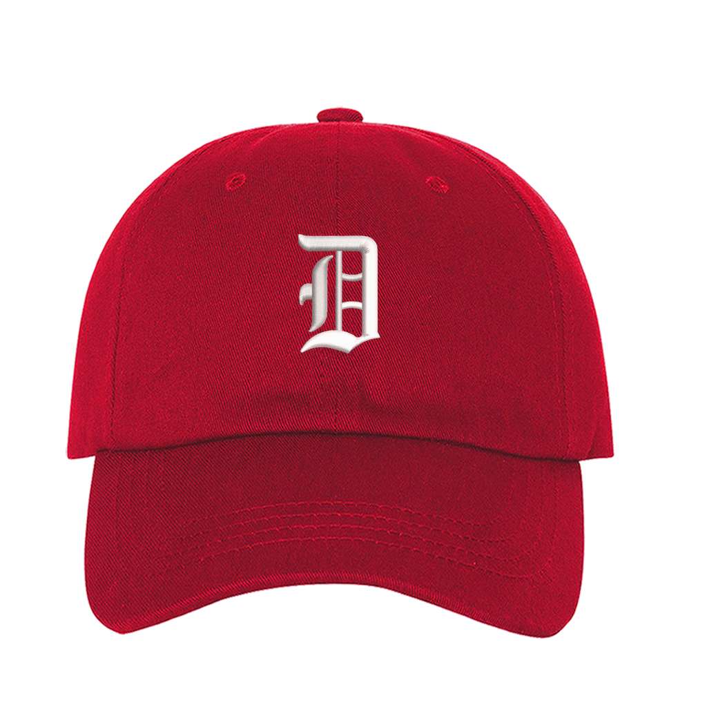 Custom 3D Puff Baseball Cap with Embroidered Letter Initials - Old English