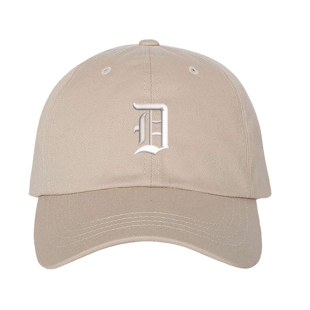 Custom 3D Puff Baseball Cap with Embroidered Letter Initials - Old English