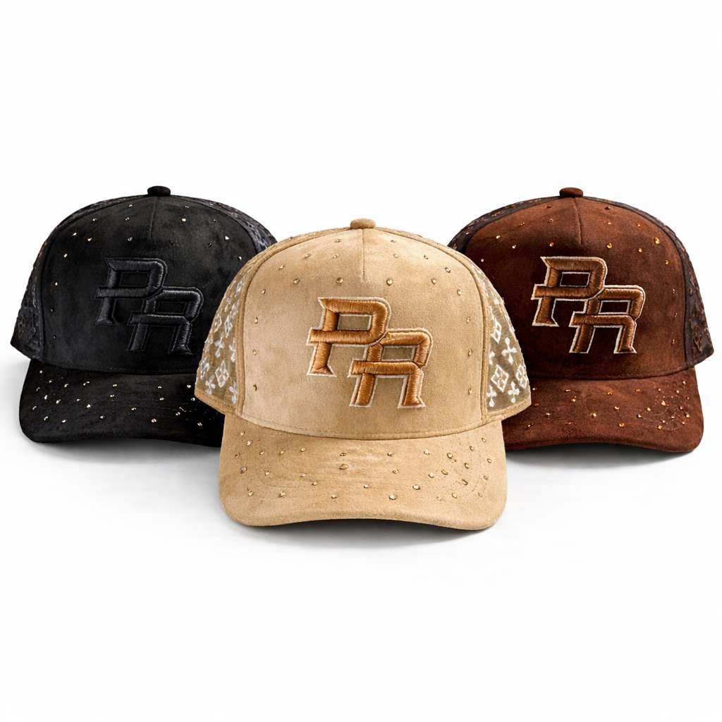 Puerto Rico PR trucker hats rhinestone suede baseball caps DSY Lifestyle