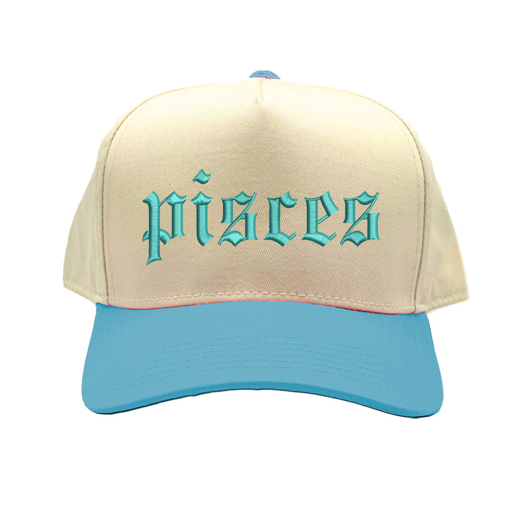 Pisces Zodiac Two-Tone Embroidered Baseball Hat
