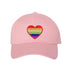 Light pink baseball hat embroidered with a pride heart-DSY Lifestyle
