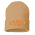 Tan Spooky Season Embroidered Beanie Cap featuring festive embroidery and cozy knit design perfect for fall and Halloween style – DSY Lifestyle