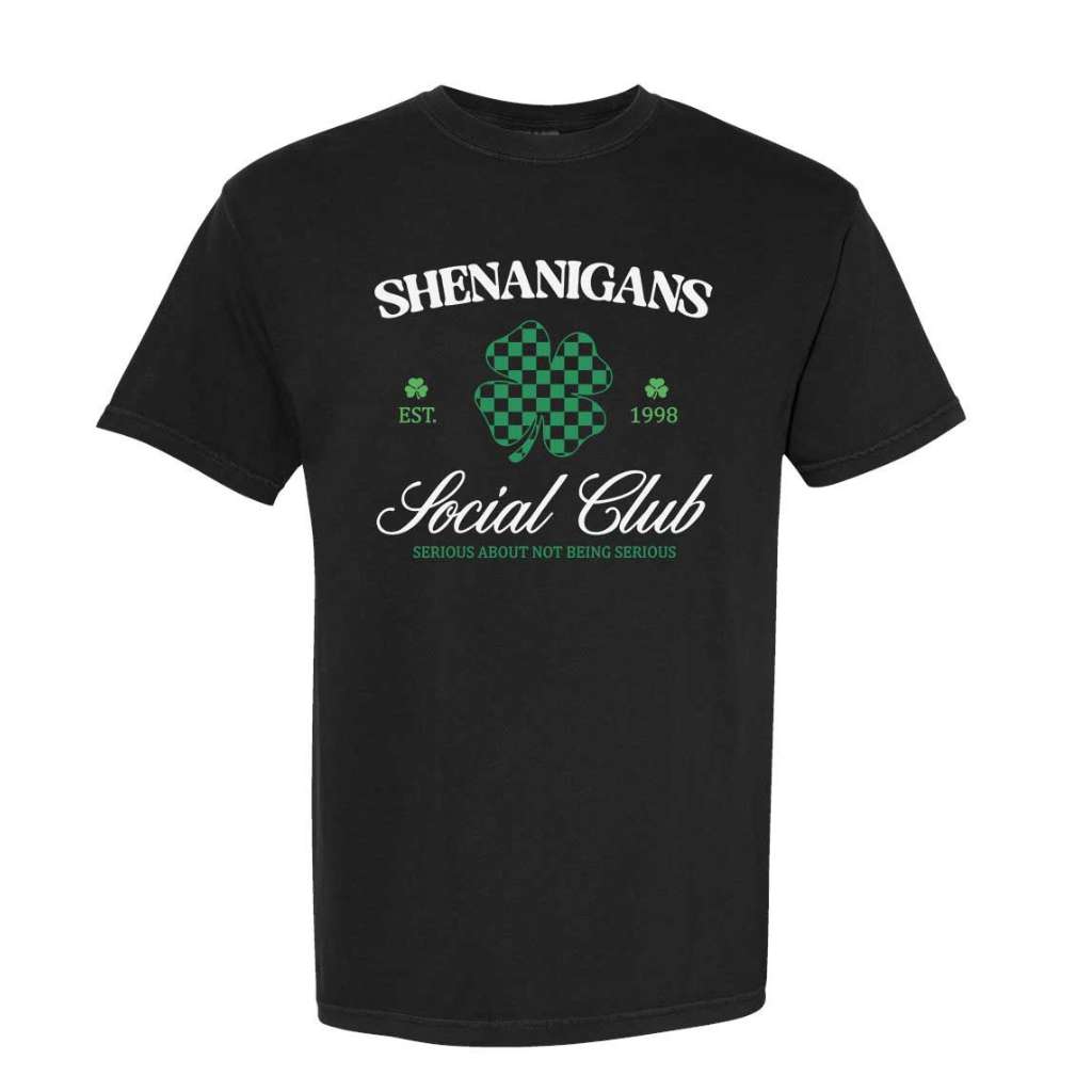 Shenanigans Social Club Washed Unisex Tshirt - St Patrick&