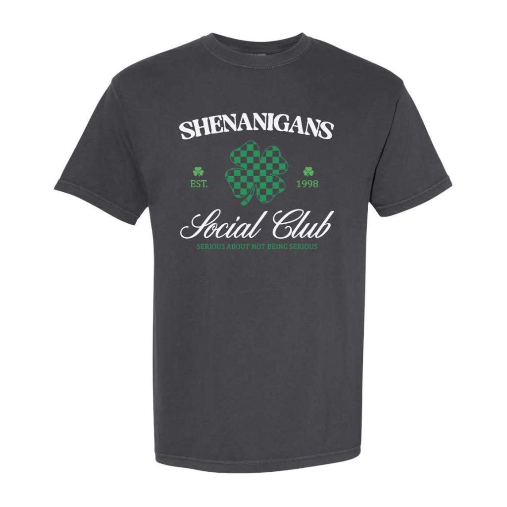 Shenanigans Social Club Washed Unisex Tshirt - St Patrick&