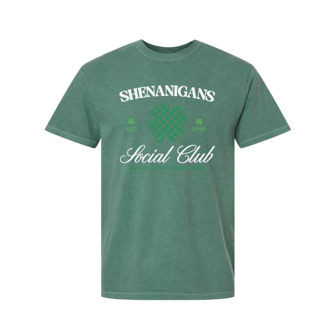 Shenanigans Social Club Washed Unisex Tshirt - St Patrick&
