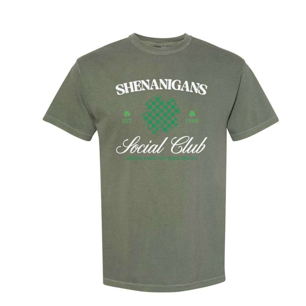 Shenanigans Social Club Washed Unisex Tshirt - St Patrick&
