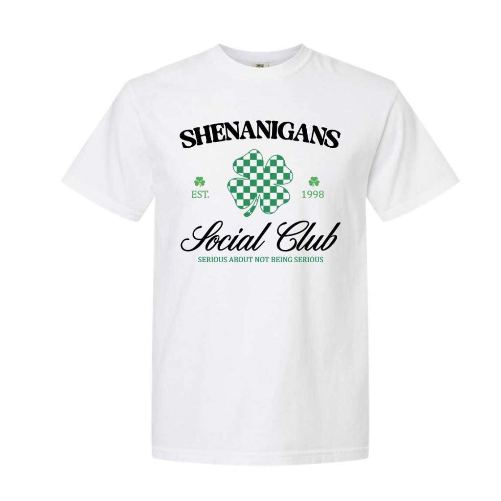 Shenanigans Social Club Washed Unisex Tshirt - St Patrick&