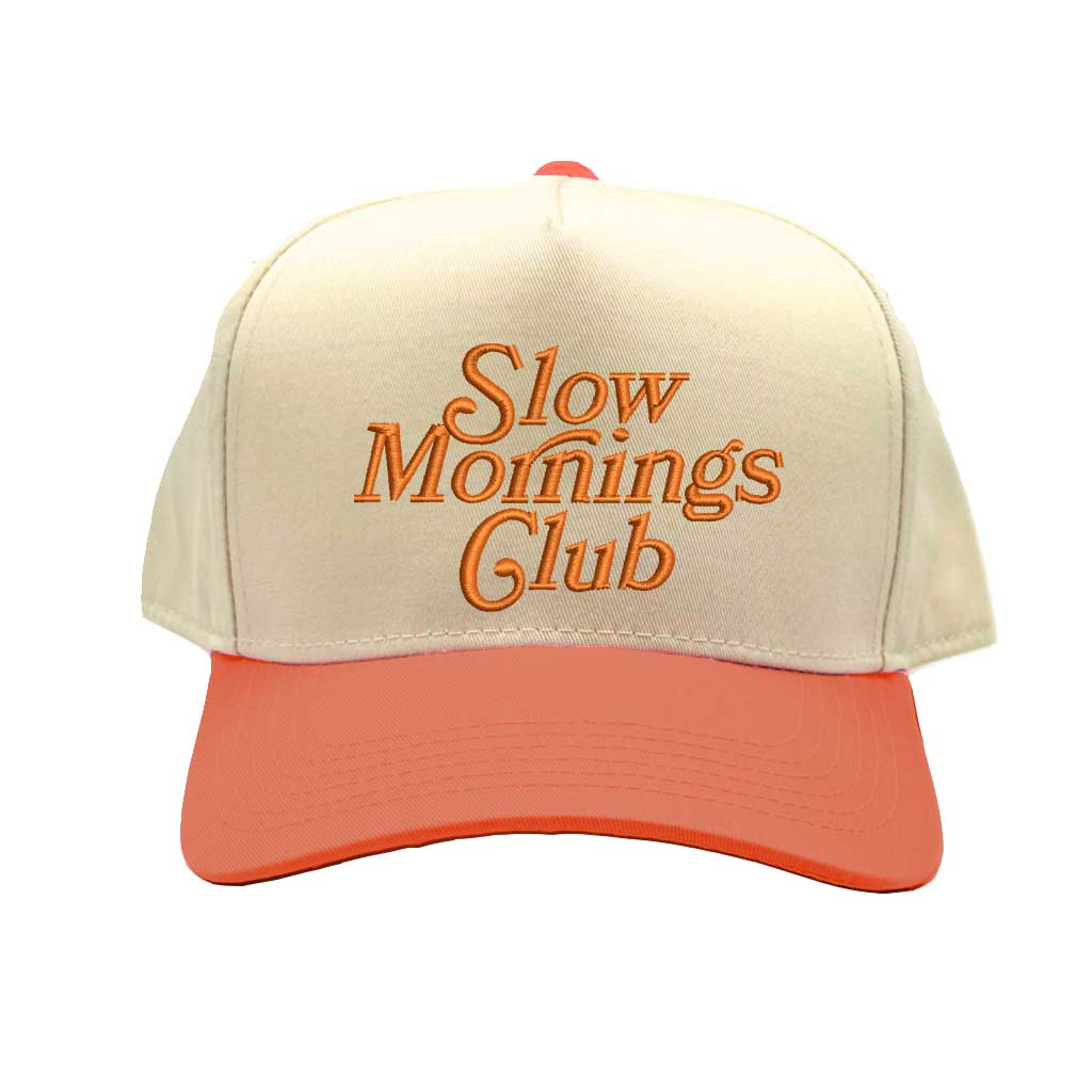 Slow Morning Club Spring Embroidered Baseball Cap