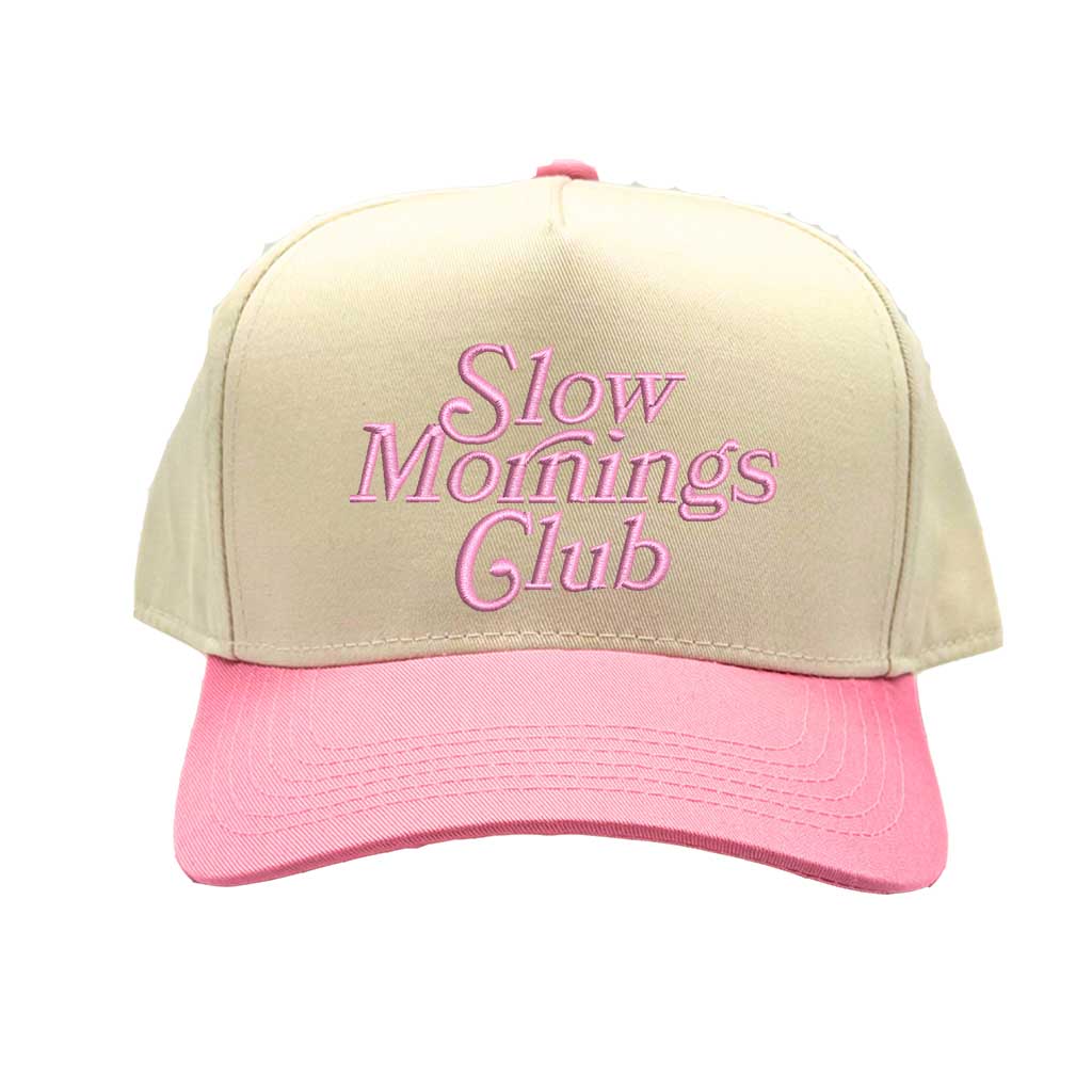 Slow Morning Club Spring Embroidered Baseball Cap