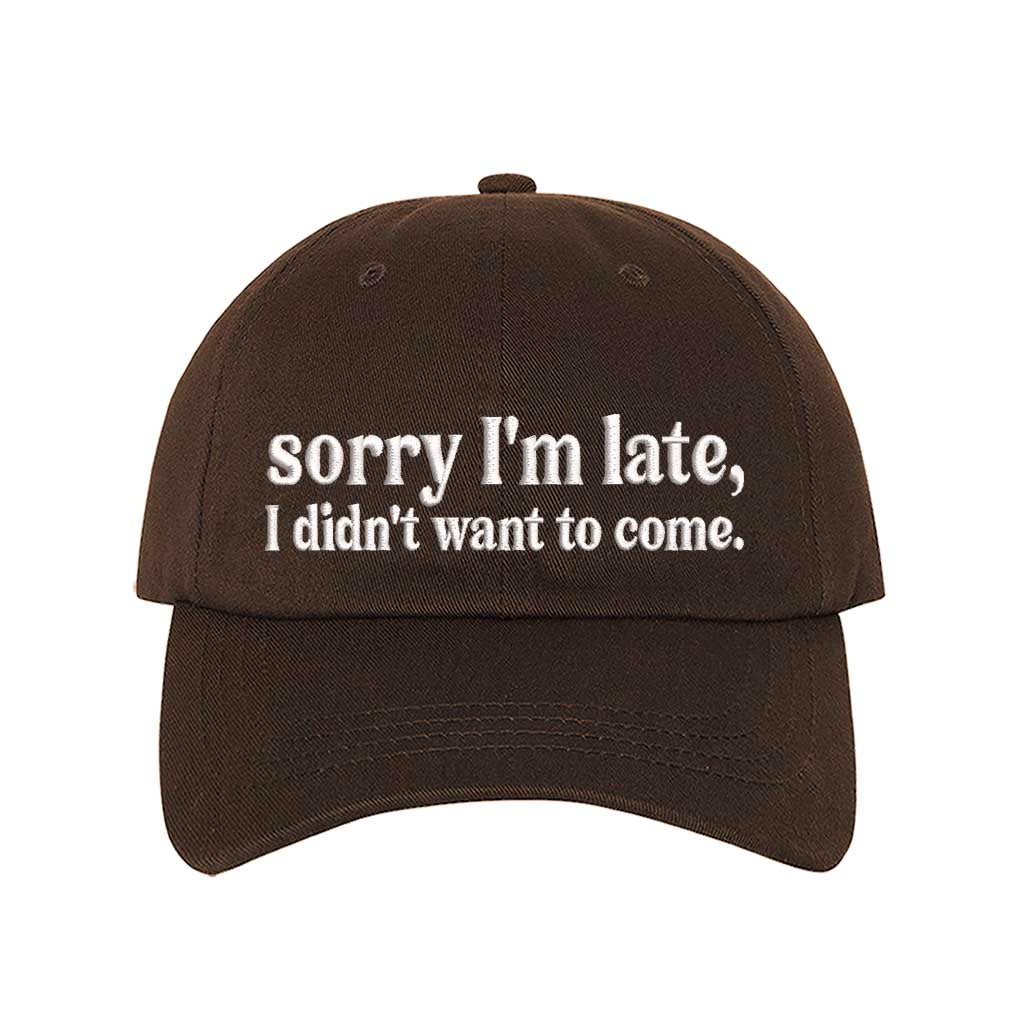 Brown Bold, embroidered hat with a humorous message, perfect for introverts who love a good laugh – DSY Lifestyle.