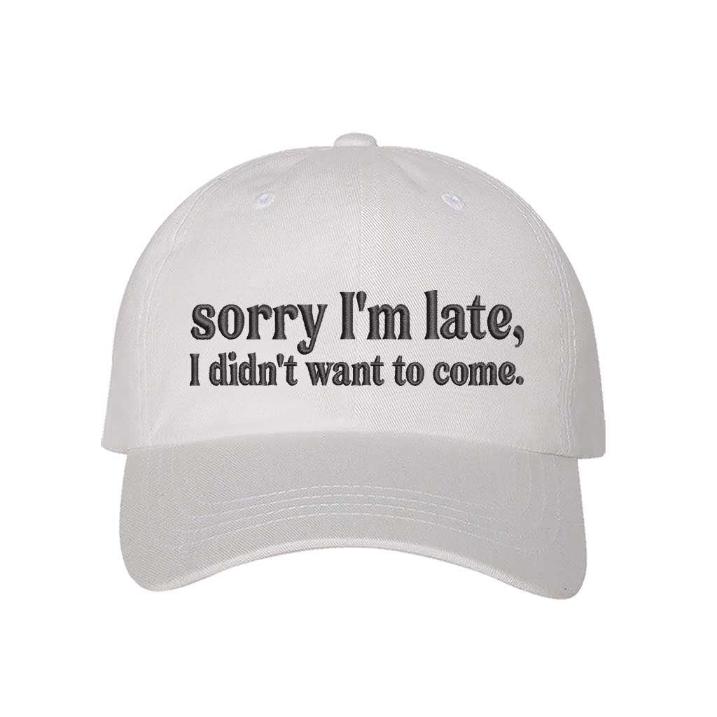 White Bold, embroidered hat with a humorous message, perfect for introverts who love a good laugh – DSY Lifestyle.