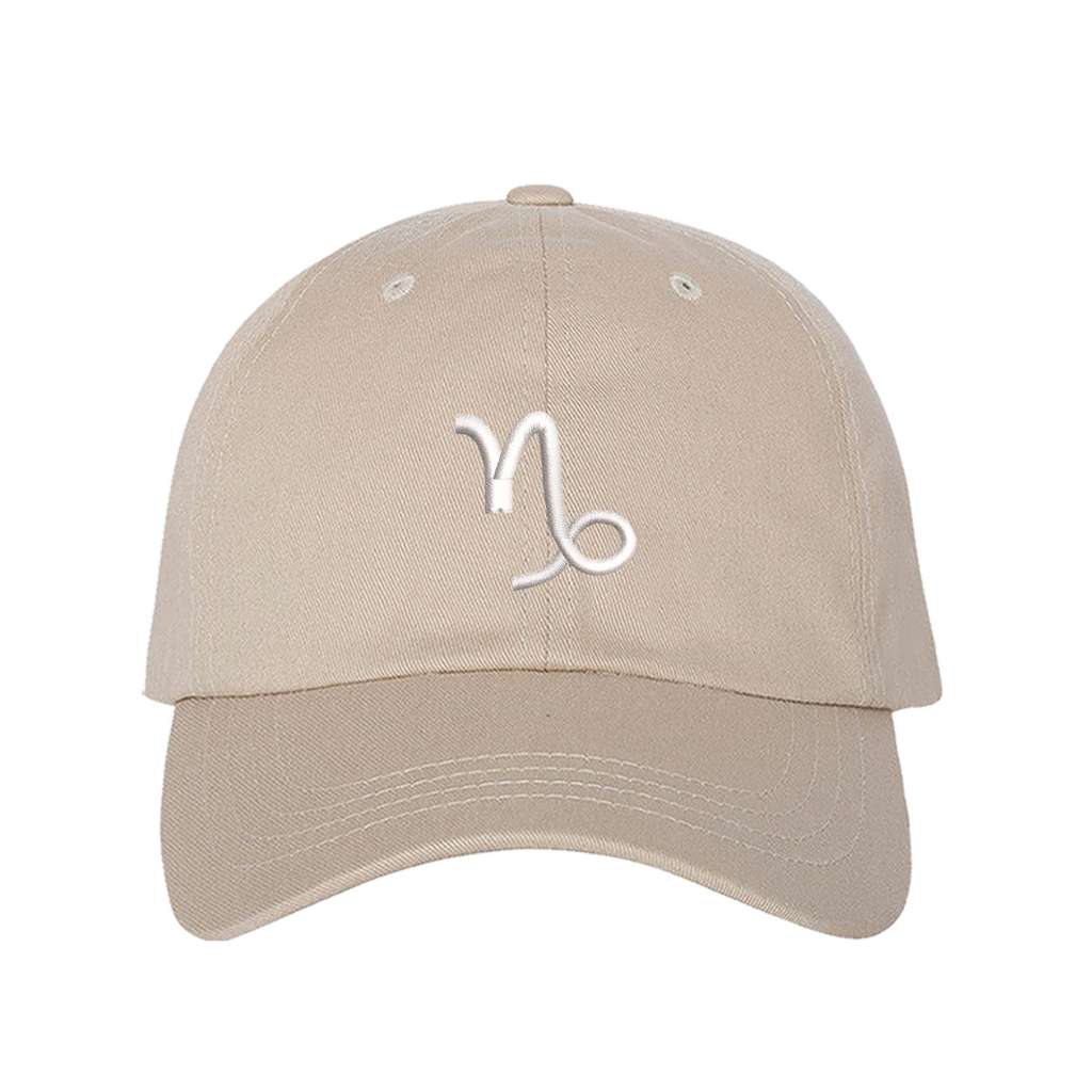 Stone baseball hat embroidered with the capricorn zodiac sign-DSY Lifestyle