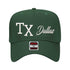 Forest Green Texas TX 3D Dallas 5-Panel Baseball Hat – A bold, embroidered cap repping Dallas and the Lone Star State in premium style – DSY Lifestyle