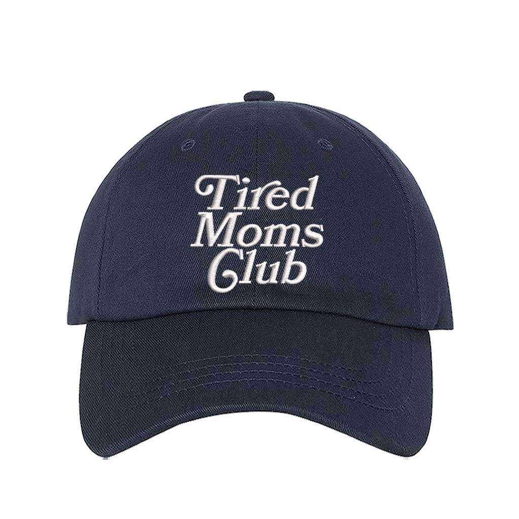 Navy Blue Cozy, embroidered hat for the moms who are doing their best and need a little humor – DSY Lifestyle.
