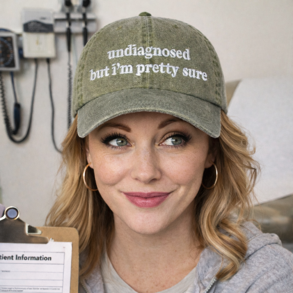 Undiagnosed But I’m Pretty Sure Washed Baseball Hat - Relatable Cap
